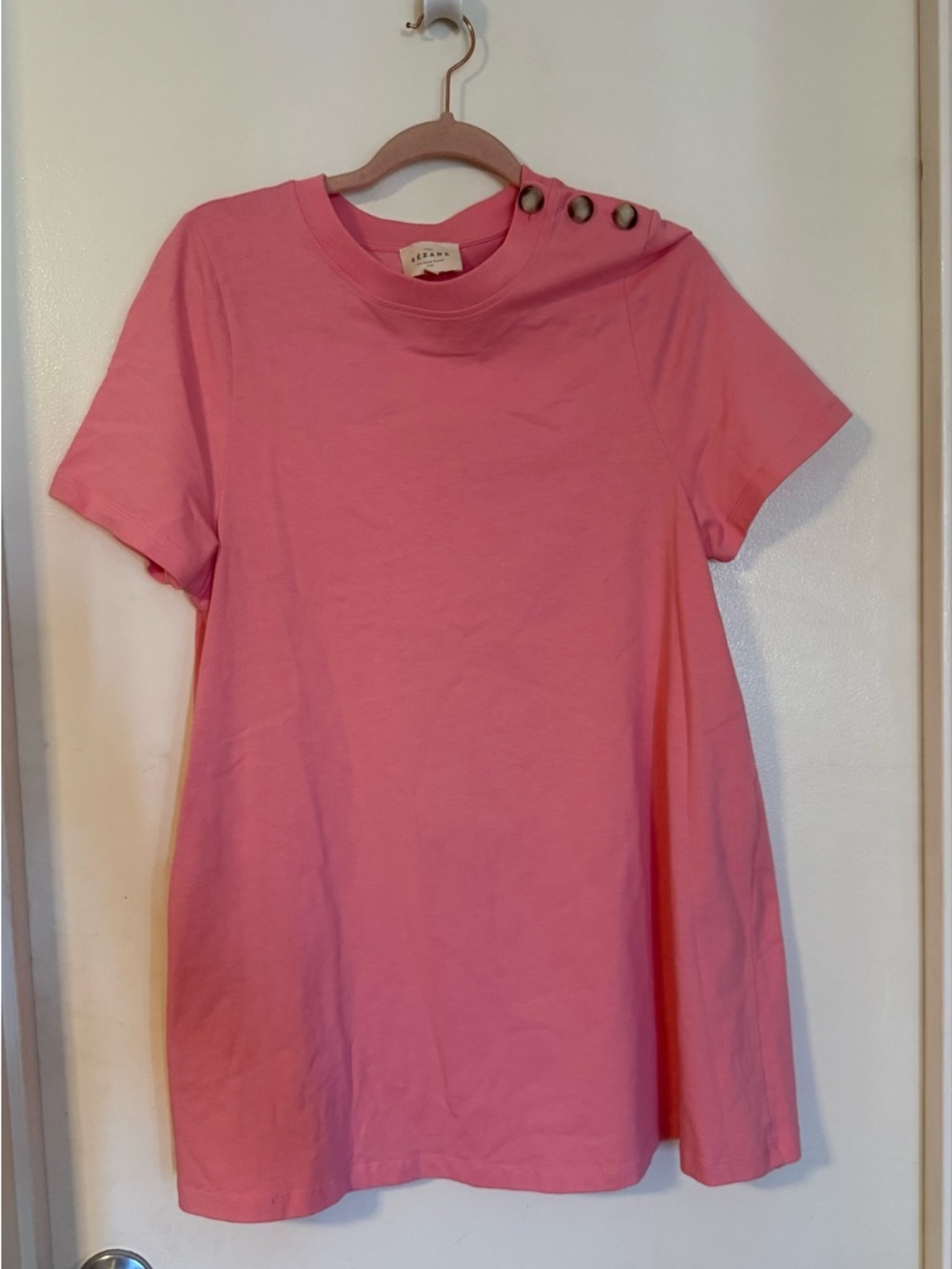 Sezane Pink T Shirt Dress